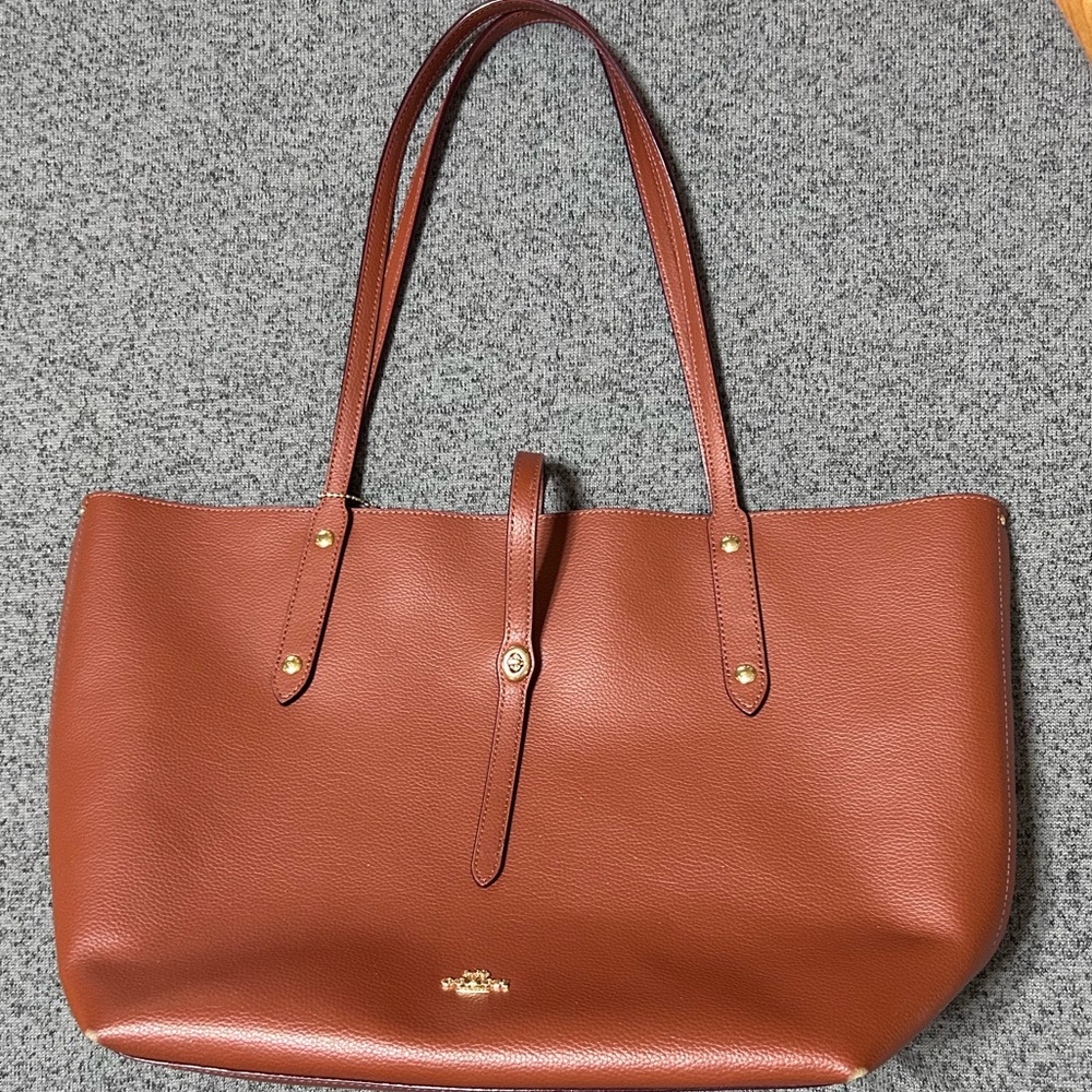 Coach Chestnut Brown Leather Tote